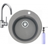 Zlewozmywak Franke ROG 610 kamienny szary + bateria FC 650 + dozownik FD 300